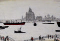 L S Lowry AUTHENTIC Print - LIVER BUILDING - Textured Image with Fine Art Coating