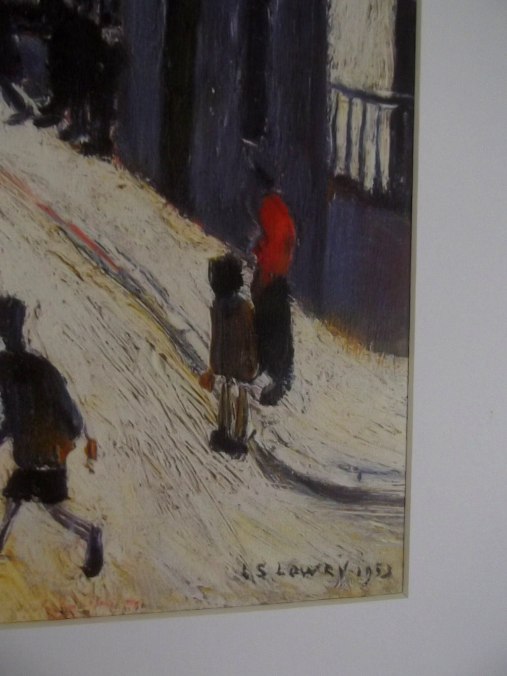 L S Lowry Art Print: 1953 Industrial Scene, Black Frame