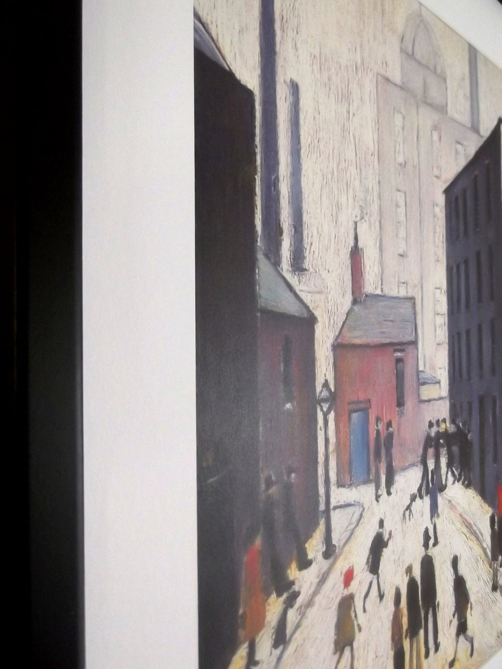 L S Lowry Art Print: 1953 Industrial Scene, Black Frame