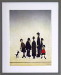 L S Lowry - The Family - Art Print – Grey Frame with Mount and Textured Image