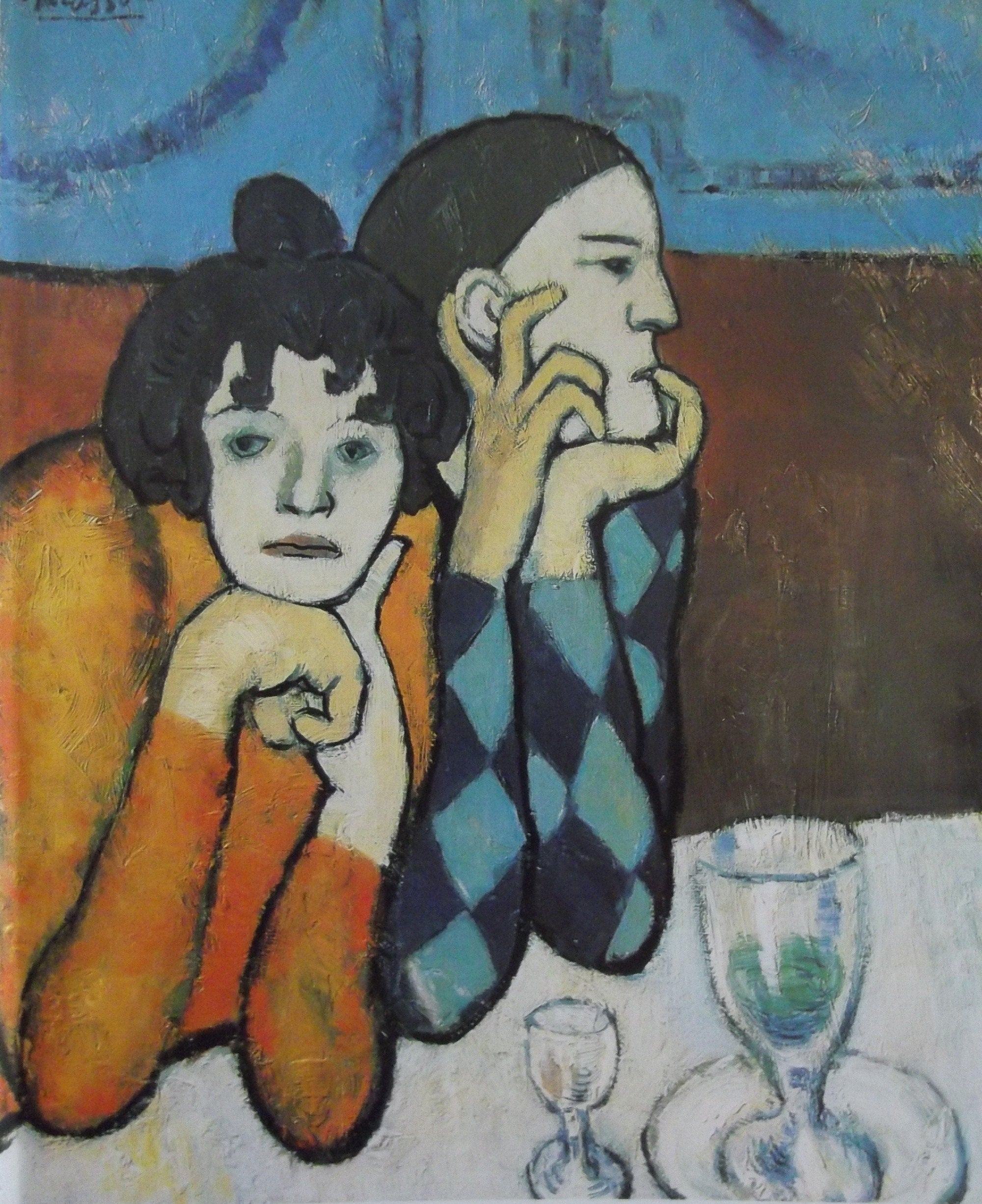 Pablo Picasso AUTHENTIC Print - TWO SALTINBANQUES - Textured Image with Fine Art Coating