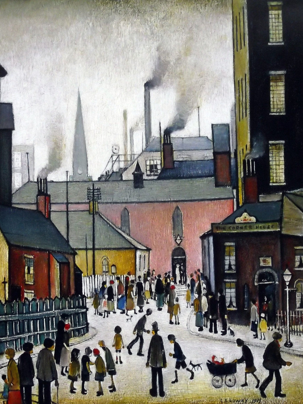 L S Lowry AUTHENTIC Print - After the Wedding - Textured Image with Fine Art Coating
