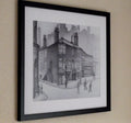 L S Lowry Print - Great Ancoats Street - Black Frame with Mount and Textured Image
