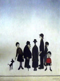 L S Lowry AUTHENTIC Print - THE FAMILY - Textured Image with Fine Art Coating