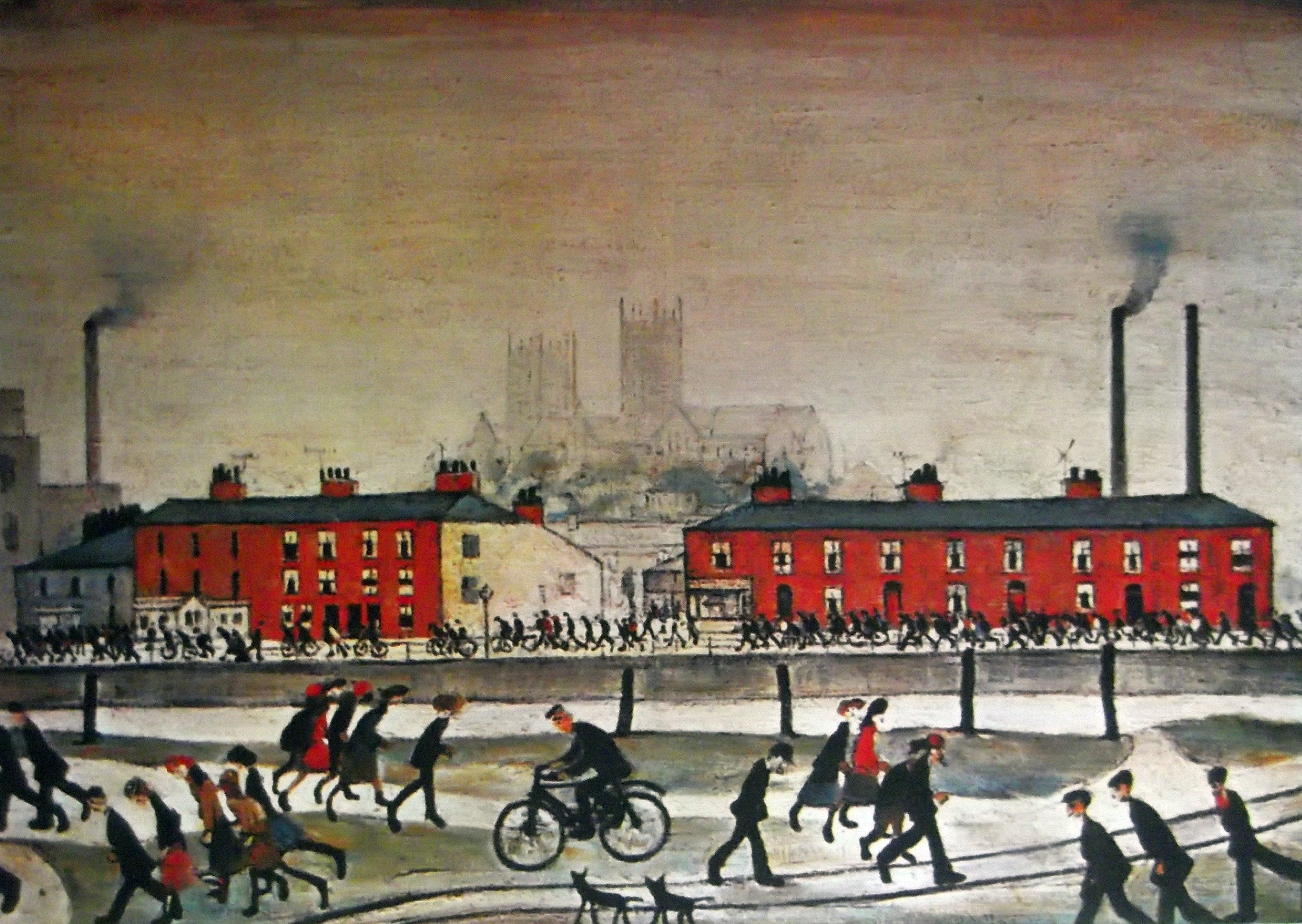 L S Lowry Print - LINCOLN – Textured Image with Fine Art Coating