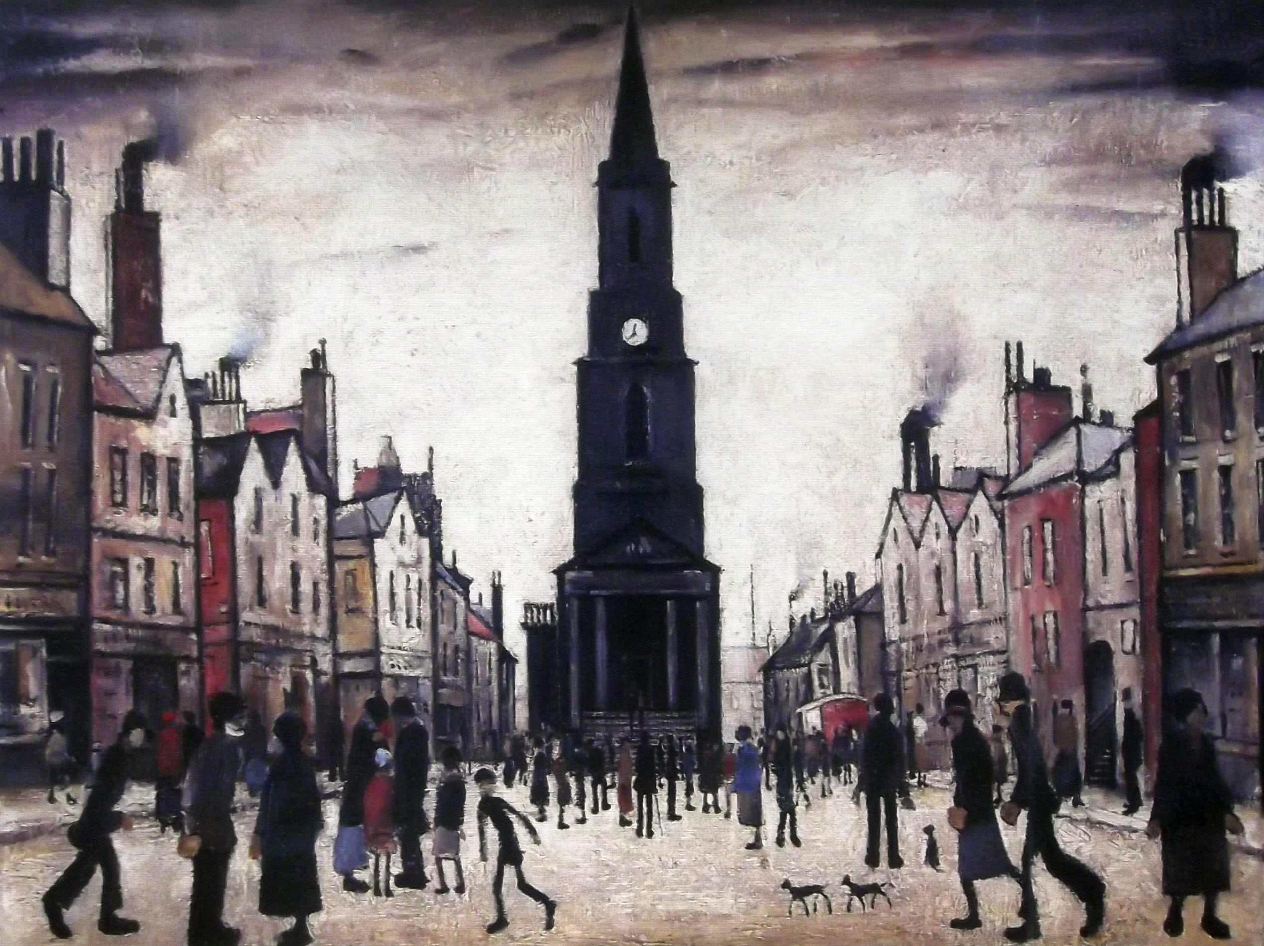 L.S. Lowry AUTHENTIC Print - Berwick Upon Tweed -  Textured Art Paper with Fine Art Coating