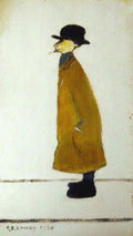 L S Lowry Authentic Print - Gentleman Looking - Textured Image with Fine Art Coating