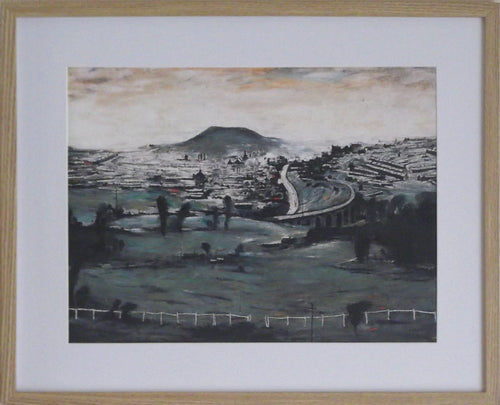 L S Lowry Art Print - BARGOED - Oak Finish Frame with Mount and Textured Image