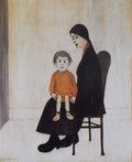 L S Lowry AUTHENTIC Print - Mother and Child - Textured Image with Fine Art Coating