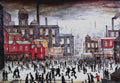 L S Lowry AUTHENTIC Print - OUR TOWN - Textured Image with Fine Art Coating