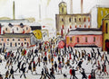 L S Lowry AUTHENTIC Print - Going To Work - Textured Image with Fine Art Coating