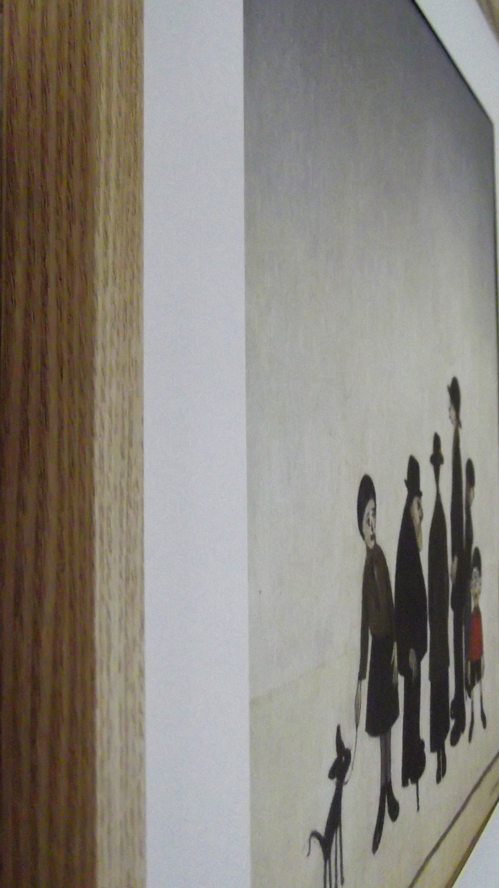 L S Lowry - The Family -Oak Finish Frame with Mount and Textured Image
