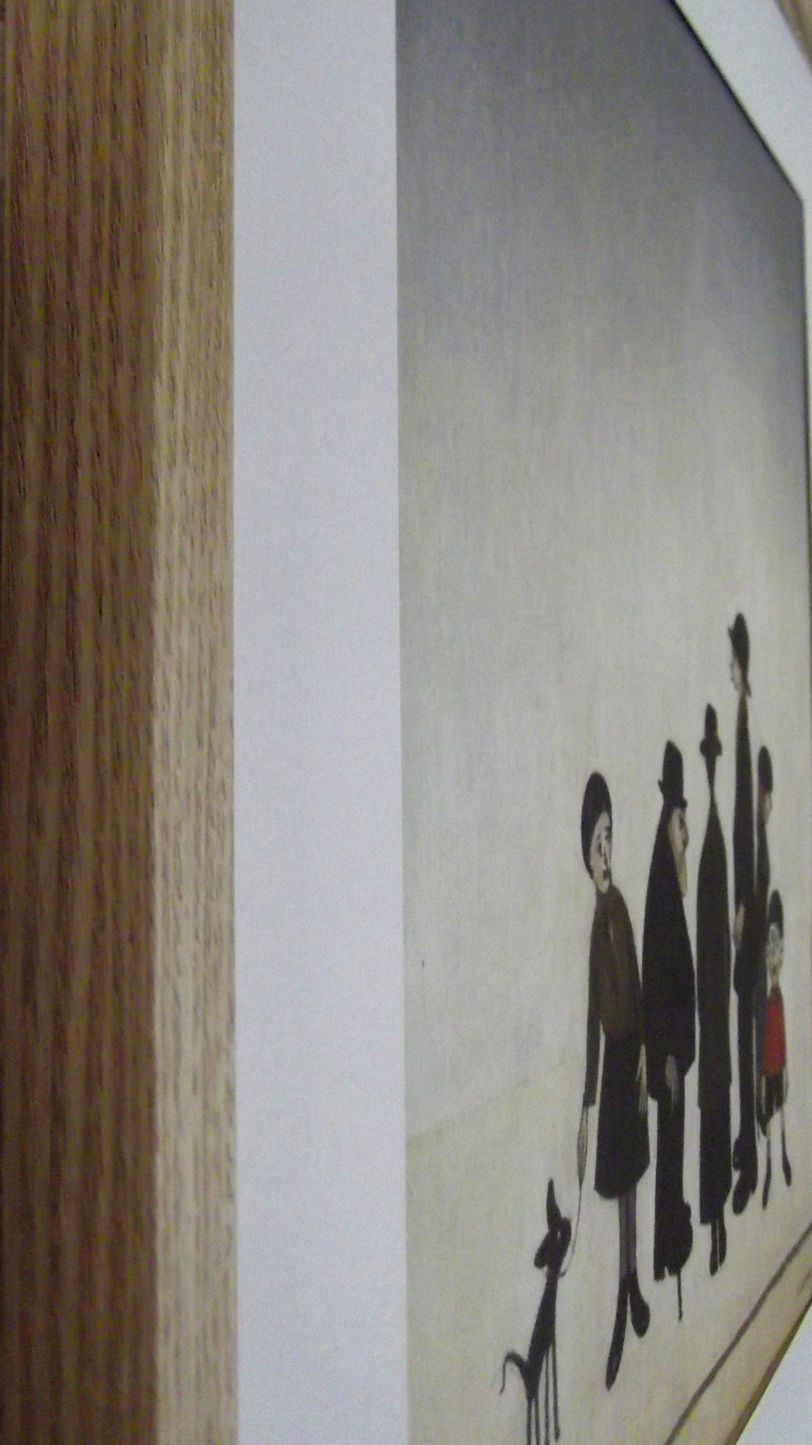 L S Lowry - The Family -Oak Finish Frame with Mount and Textured Image