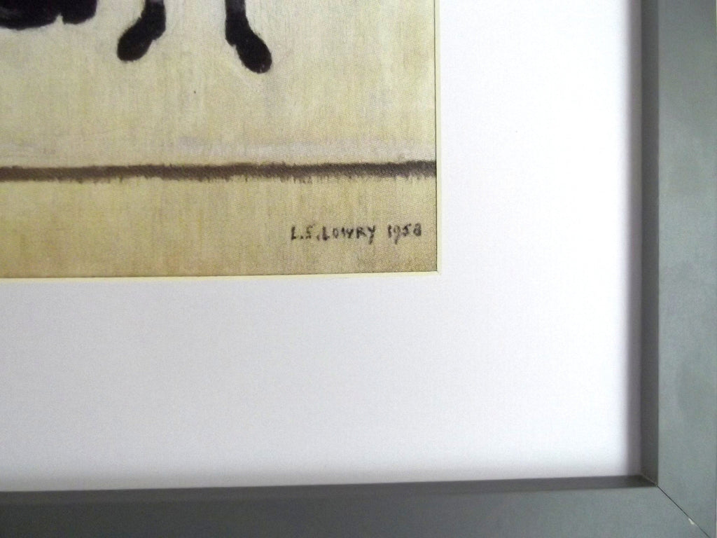 L S Lowry - The Family - Art Print – Grey Frame with Mount and Textured Image