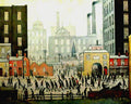 L S Lowry AUTHENTIC Print - Coming From The Mill - Textured Image with Fine Art Coating
