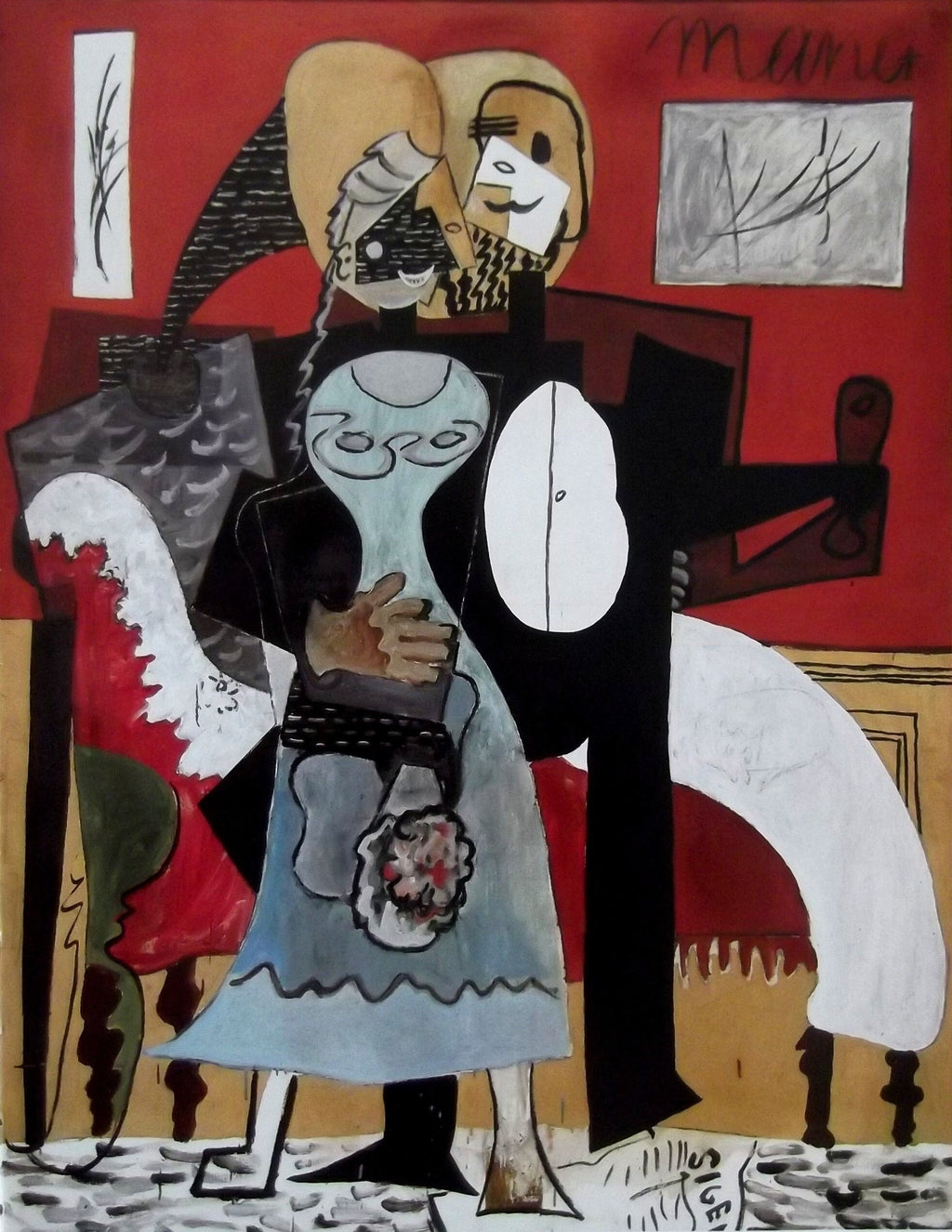 Pablo Picasso AUTHENTIC Print - THE LOVERS - Textured Image with Fine art Coating