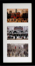 Three in One - L S Lowry 7 x 5inch Textured Prints With Mount and 21 x 11inch Frame