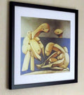 Pablo Picasso Art Print - Bathers with a Toy Boat - Satin Black Frame with White mount and Textured Image