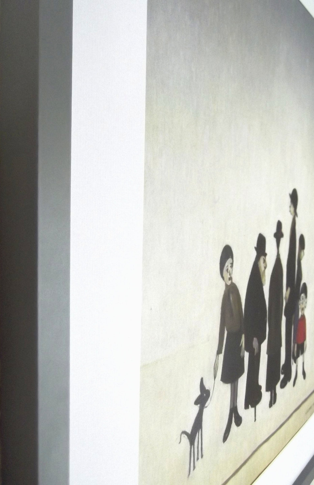 L S Lowry - The Family - Art Print – Grey Frame with Mount and Textured Image