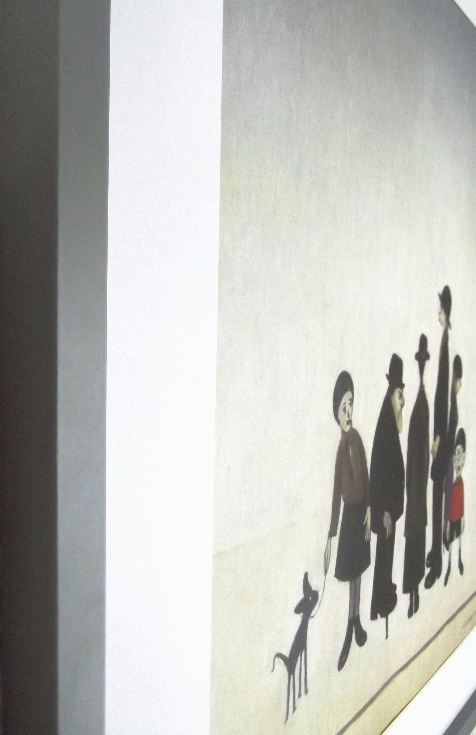 L S Lowry - The Family - Art Print – Grey Frame with Mount and Textured Image