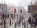 L S Lowry AUTHENTIC Print - A PROCESSION - Textured Image with Fine Art Coating