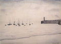 L S Lowry AUTHENTIC Print - BOATS - Textured Image with Fine Art Coating