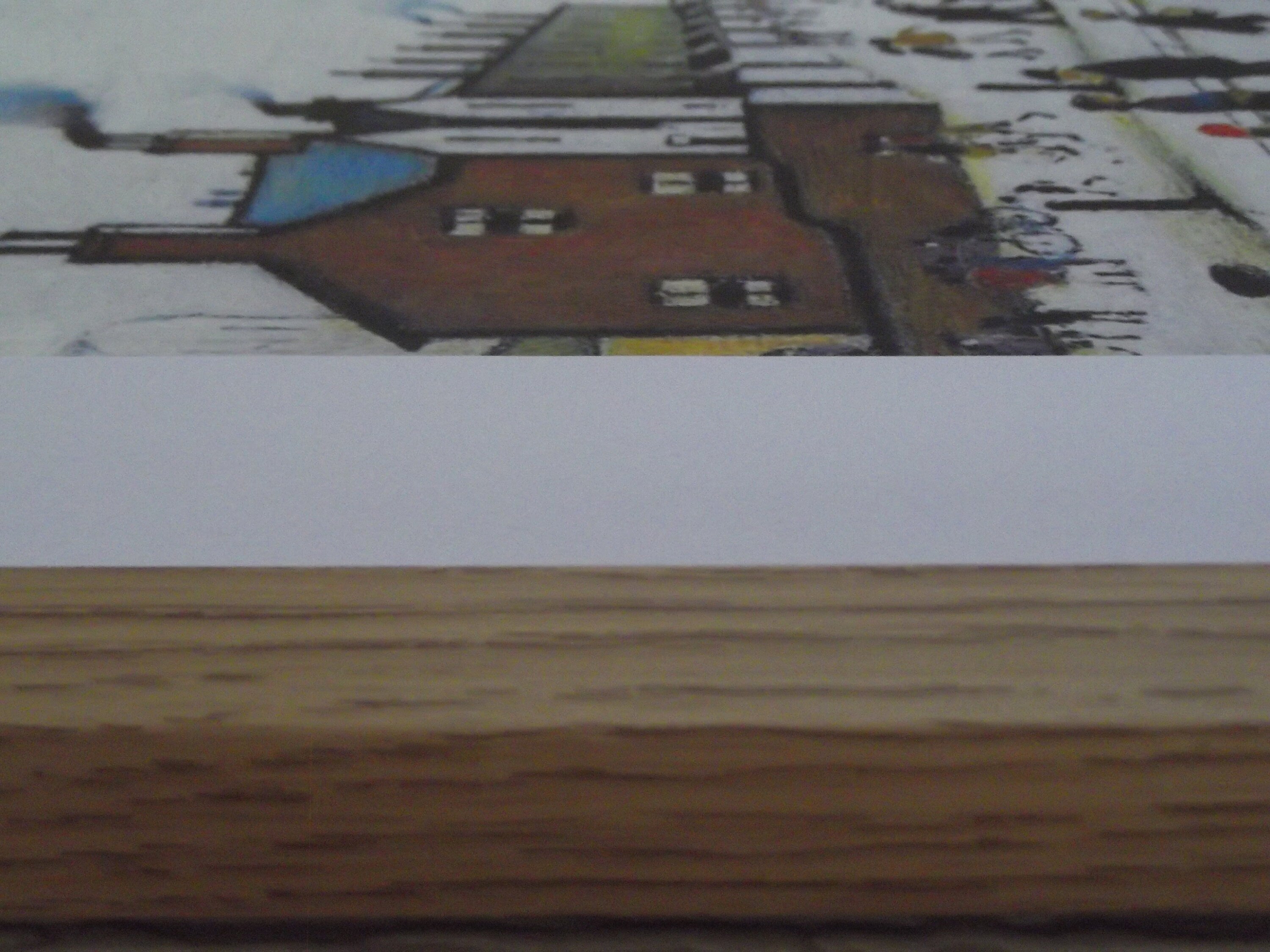 L S Lowry Print – Mill Scene - Oak Finish Frame with Mount and Textured Image