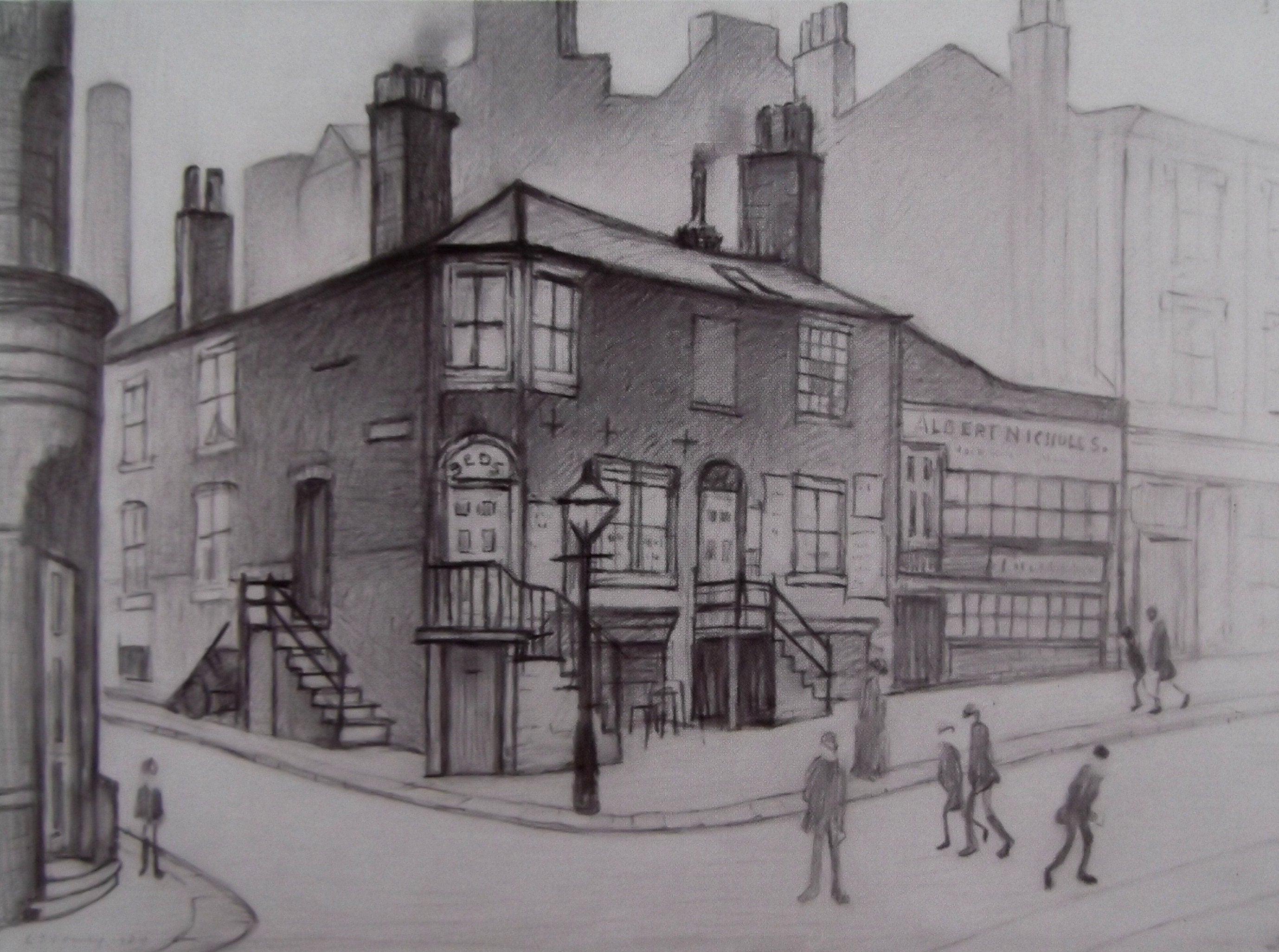 L S Lowry AUTHENTIC Print - Great Ancoats Street - Textured Image with Fine Art Coating