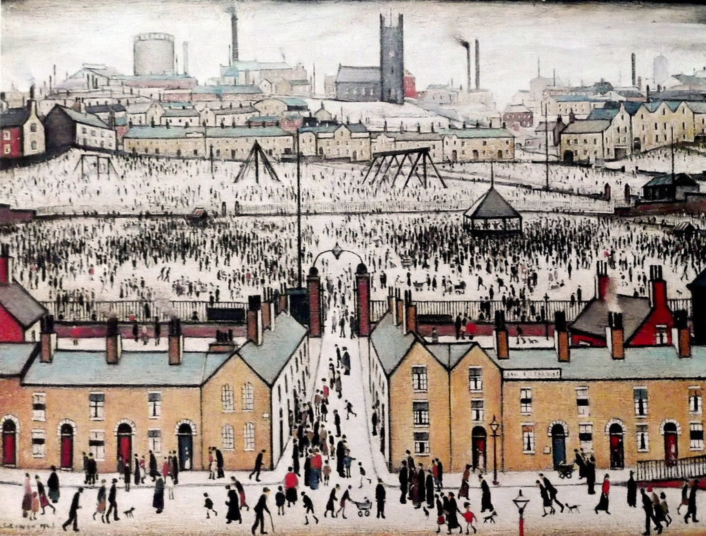 L S Lowry AUTHENTIC Print - Britain at Play LINCOLN - Textured Image with Fine Art Coating