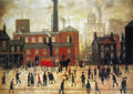 L S Lowry Authentic Print - Coming Home From The Mill, Textured Image with Fine Art Coating