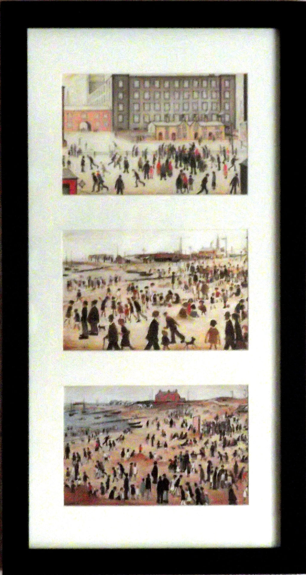 Three in One - L S Lowry 7 x 5inch Textured Prints With Mount and 21 x 11inch Frame